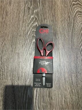 CHI Red Thinning Shears for Dogs - Ergonomic Grooming Scissors